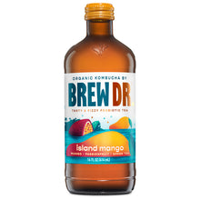 Load image into Gallery viewer, Brew Dr. Organic Kombucha Drink, Island Mango, 14 fl oz Glass Bottles (Pack of 12)