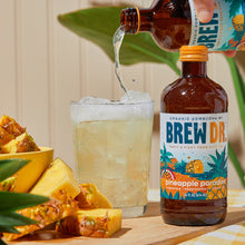 Load image into Gallery viewer, Brew Dr. Organic Kombucha Drink, Pineapple Paradise, 14 fl oz Glass Bottles (Pack of 12)