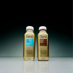 DAVID 30g Protein Milkshake, 2 Flavor Variety, 12oz (Pack of 12)