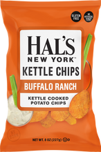 Load image into Gallery viewer, Hal's New York Kettle Cooked Potato Chips, Buffalo Ranch, 8oz X-Large Bags (Pack of 12)