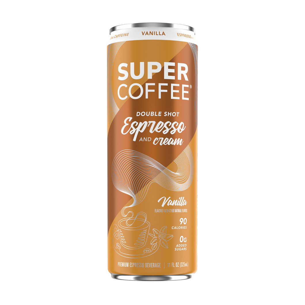 Super Coffee Double Shot, Espresso & Vanilla, 11oz (Pack of 12)