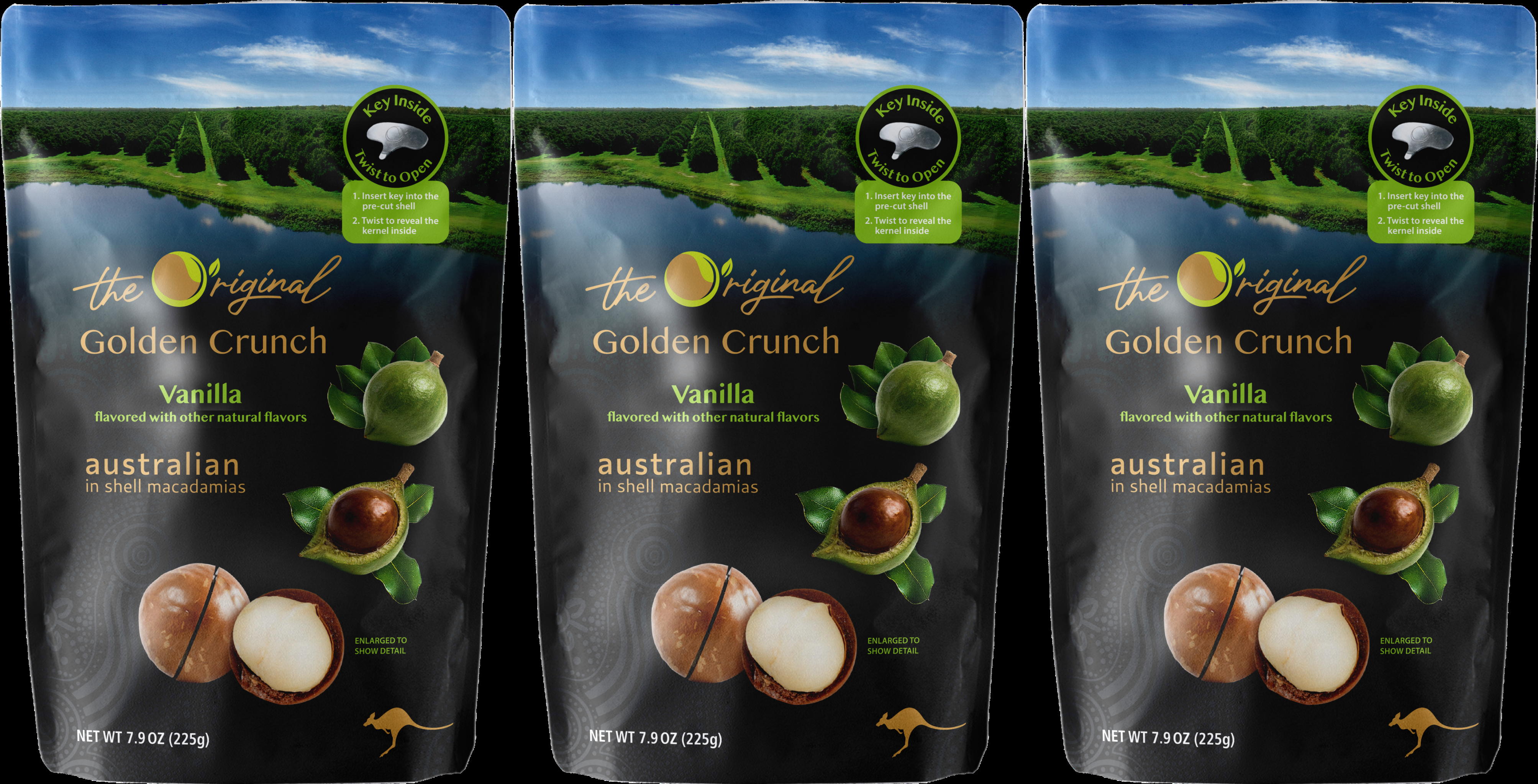 Golden Crunch Australian Macadamia Nuts, Vanilla, 7.9oz - Multi