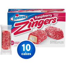 Load image into Gallery viewer, Hostess Raspberry Zingers, 13.4oz, 10 Individually Wrapped Cakes - Multi-Pack