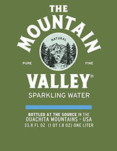 Load image into Gallery viewer, The Mountain Valley Sparkling Spring Water, 1 Liter (Pack of 12)