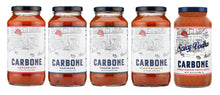Load image into Gallery viewer, Carbone Pasta Sauce, 5 Flavor Variety Pack, 24oz (Pack of 6)