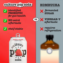 Load image into Gallery viewer, Culture Pop Sparkling Probiotic Soda, Strawberry, 12oz (Pack of 12)