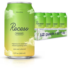 Load image into Gallery viewer, Recess Mood Magnesium & Adaptogen Drink, Lime Citrus, 12oz (Pack of 12)