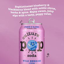 Load image into Gallery viewer, Culture Pop Sparkling Probiotic Soda, Wild Berries, 12oz (Pack of 12)