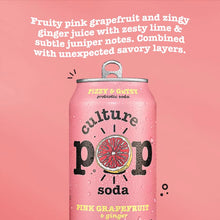 Load image into Gallery viewer, Culture Pop Sparkling Prebiotic Soda, Grapefruit, 12oz (Pack of 12)