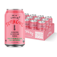 Load image into Gallery viewer, De La Calle Tepache Modern Mexican Soda, Watermelon Jalapeno, 12oz (Pack of 12)