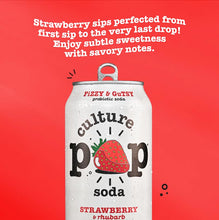 Load image into Gallery viewer, Culture Pop Sparkling Probiotic Soda, Strawberry, 12oz (Pack of 12)