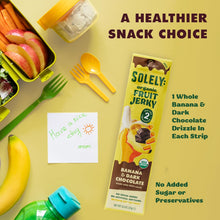 Load image into Gallery viewer, Solely Organic Fruit Jerky, Banana & Dark Chocolate, 0.8oz (Pack of 12)
