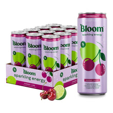Load image into Gallery viewer, Bloom Sparkling Energy Drink, Cherry Lime, 12oz (Pack of 12)