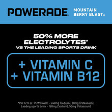 Load image into Gallery viewer, POWERADE Electrolyte Enhanced Sports Drink, Mountain Berry Blast, 20 fl oz (Pack of 24)