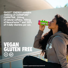 Load image into Gallery viewer, Ghost Energy Drink, WarHeads Sour Watermelon, 16oz (Pack of 12)