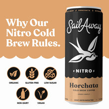 Load image into Gallery viewer, Sail Away Cold Brew Nitro Coffee, Horchata, 11.5oz (Pack of 12)