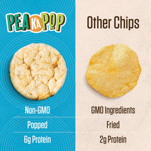 Load image into Gallery viewer, PeaKaPop Veggie Popped Chips, Sea Salt, 1oz (Pack of 20)