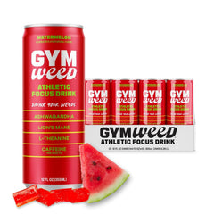 GYM WEED Athletic Focus Drink, Watermelon, 12oz (Pack of 12)