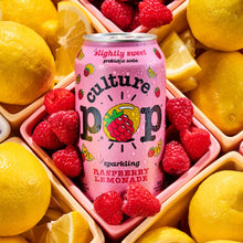 Load image into Gallery viewer, Culture Pop Sparkling Probiotic Soda, Raspberry Lemonade, 12oz (Pack of 12)