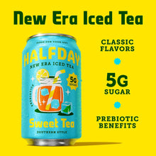 Load image into Gallery viewer, HALFDAY Prebiotic Iced Tea, Sweet Tea, 12oz (Pack of 12)