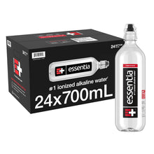 Load image into Gallery viewer, Essentia Ionized Alkaline 9.5 pH Bottled Water, 700 ml, Sport Cap (Pack of 24)