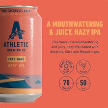 Load image into Gallery viewer, Athletic Brewing Company Non-Alcoholic Beer, Free Wave Hazy IPA, 12oz (Pack of 12)