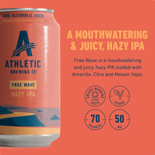 Load image into Gallery viewer, Athletic Brewing Company Non-Alcoholic Beer, Free Wave Hazy IPA, 12oz (Pack of 12)