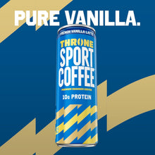 Load image into Gallery viewer, Throne Sport Cold Brew Coffee 10g Protein, French Vanilla Latte, 11oz (Pack of 12)