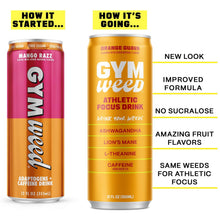 Load image into Gallery viewer, GYM WEED Athletic Focus Drink, Orange Guava, 12oz (Pack of 12)