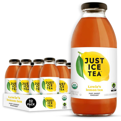 Just Ice Tea, Lewie's Lemon Tea, 16oz (Pack of 12)