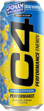 Load image into Gallery viewer, Cellucor C4 Performance Zero Sugar Energy Drink, Jolly Rancher Blue Raspberry, 16 FL oz (Pack of 12)
