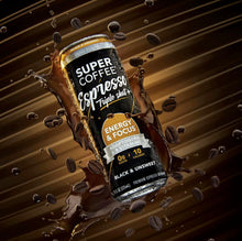 Load image into Gallery viewer, Super Coffee Espresso, Triple Shot Black & Unsweet, 11oz (Pack of 12)