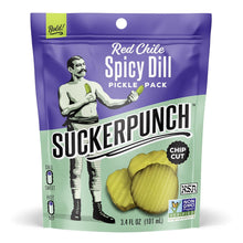 Load image into Gallery viewer, SuckerPunch Gourmet Dill Pickles, Red Chile Spicy Dill, 3.4oz (Pack of 12)