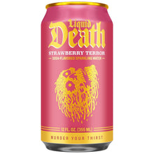 Load image into Gallery viewer, Liquid Death Flavored Sparkling Water, Strawberry Terror, 12oz (Pack of 12)