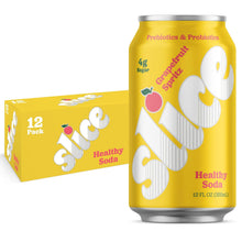 Load image into Gallery viewer, Slice Prebiotic & Probiotic Soda Pop, Grapefruit Spritz, 12oz (Pack of 12)