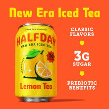 Load image into Gallery viewer, HALFDAY Prebiotic Iced Tea, Lemon, 12oz (Pack of 12)