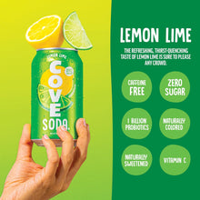 Load image into Gallery viewer, Cove Soda Probiotic Soft Drink, Lemon Lime, 12oz (Pack of 12)