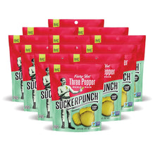 Load image into Gallery viewer, SuckerPunch Gourmet Dill Pickles, Fiery Hot Three Pepper, 3.4oz (Pack of 12)