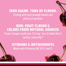 Load image into Gallery viewer, Sparkling Ice Flavored Sparkling Water, Black Cherry, 17 oz (Pack of 12)