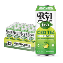 Load image into Gallery viewer, RYL Iced Tea, Green Citrus, 16oz (Pack of 12)