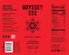 Load image into Gallery viewer, Odyssey 222 Sparkling Energy Drink, Strawberry Watermelon, 12oz (Pack of 12)