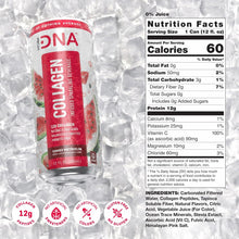 Load image into Gallery viewer, HydraDNA Collagen Infused Sparkling Drink, Watermelon, 12oz (Pack of 12)