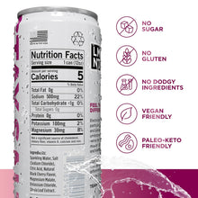 Load image into Gallery viewer, LMNT Sparkling Electrolyte Drink, Black Cherry Salt, 12oz (Pack of 12)