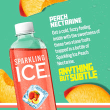 Load image into Gallery viewer, Sparkling Ice Flavored Sparkling Water, Peach Nectarine, 17 oz (Pack of 12)