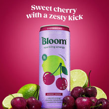 Load image into Gallery viewer, Bloom Sparkling Energy Drink, Cherry Lime, 12oz (Pack of 12)