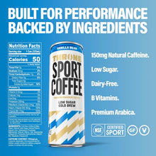 Load image into Gallery viewer, Throne Sport Cold Brew Coffee, Vanilla Bean, 11oz (Pack of 12)