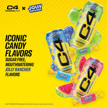 Load image into Gallery viewer, Cellucor C4 Performance Zero Sugar Energy Drink, Jolly Rancher Green Apple, 16 oz (Pack of 12)