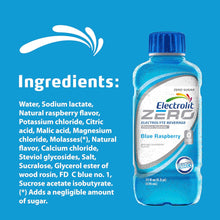 Load image into Gallery viewer, Electrolit ZERO Electrolyte Hydration Beverage, Blue Raspberry, 21oz (Pack of 12)