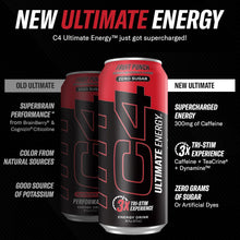 Load image into Gallery viewer, C4 Ultimate Sugar-Free Energy Drink, Fruit Punch, 16oz (Pack of 12)
