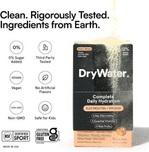 Load image into Gallery viewer, DryWater Electrolyte Powder Packets, Peach Mango, 0.39oz (Pack of 12)